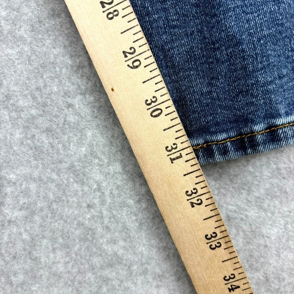 Levi's 501 Jeans Mens 32x34 Blue Denim Stretch Original Fit Straight Button Fly